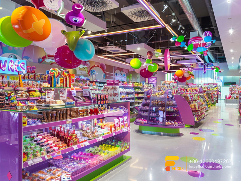 Bulk Candy Display Cases Snack Store Design Chocolate Shop Decoration
