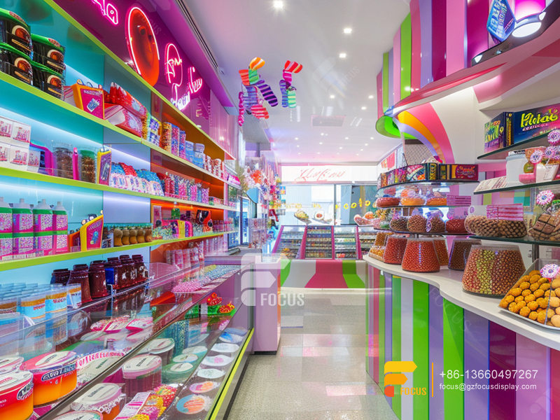 Bulk Candy Display Fixtures Sweet Shop Interior Design Chocolate Showcase