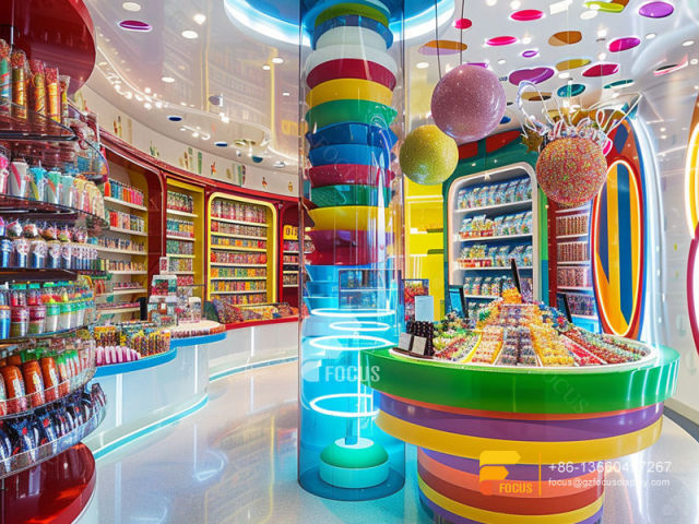 Bulk Candy Display Lollipop Sweet Shop Chocolate Shelf
