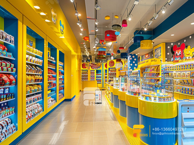 Custom Snacks Shelf Sweet Display Stands Chocolate Shop