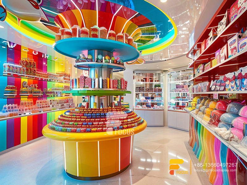 Custom Candy Rack Retail Snack Display Chocolate Shop
