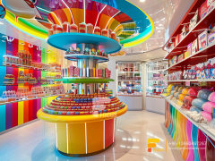 Custom Candy Rack Retail Snack Display Chocolate Shop