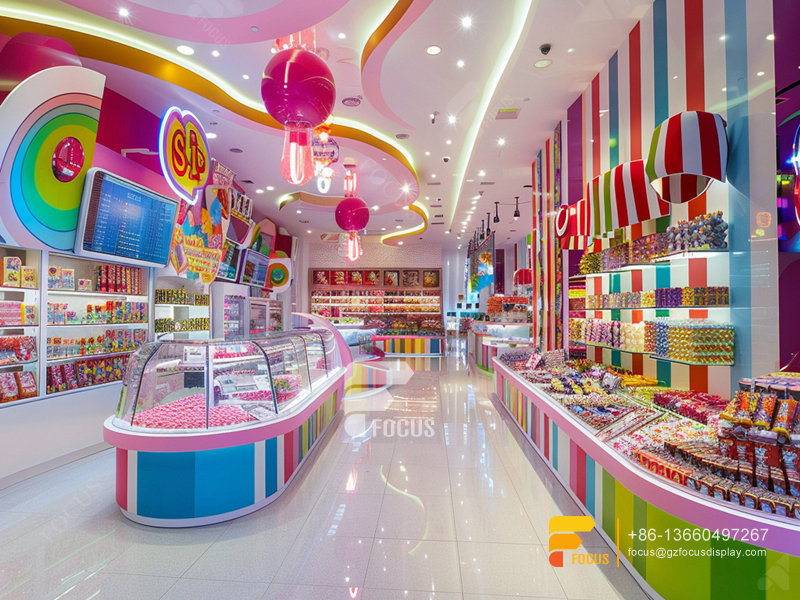 Custom Snack Shops Modern Sweet Shop Counter Design