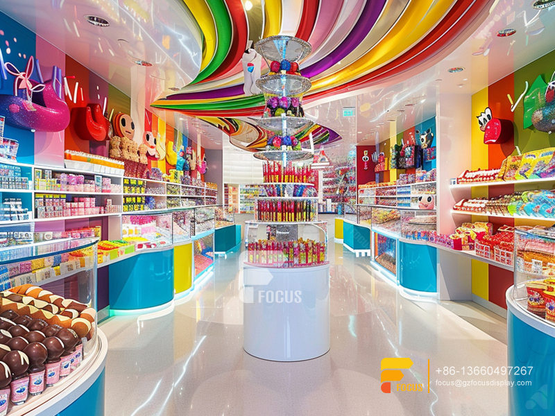 Grocery Store Candy Shelf Snack Displays Sweet Shop Shelving