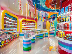 Sweet Shop Shelves Chocolate Display Stand Snack Counter
