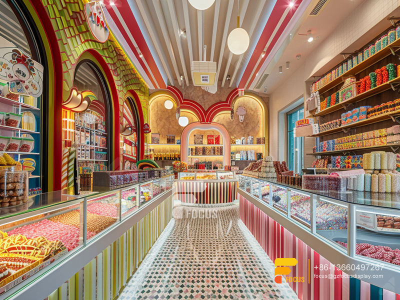 Candy Cabinets Modern Sweet Shop Interior Design Chocolate Display Shelves