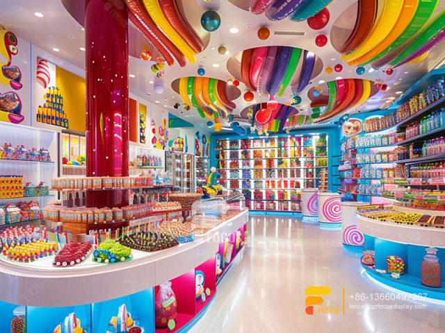 Candy Interior Design Sweet Shop Display Counter Shelving