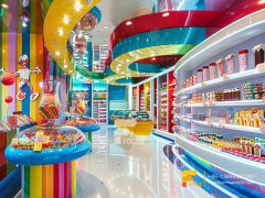 Custom Cotton Candy Stands Sweets Display Chocolate Store