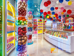 Candy Shop Counter Lollipop Sweet Shop Snack Display Rack