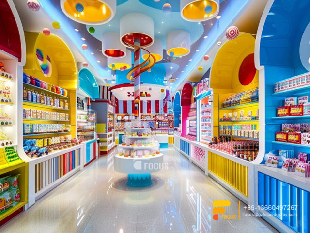 Candy Snack Shop Sugar Sweet Shop Chocolate Display Shelves
