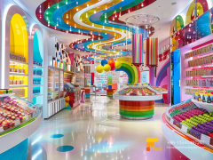 Retail Candy Display Snacks Shop Design Chocolate Glass Counter