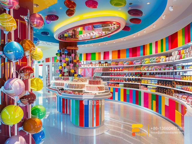 Candy Rack Shelves Chocolate Counter Sweet Shop Display