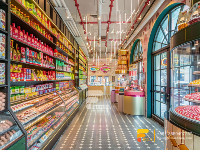 Custom Snack Shelves Modern Sweet Shop Interior Design