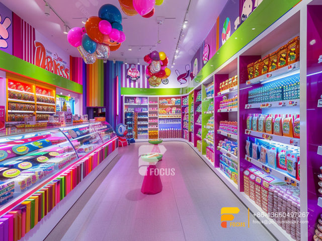 Custom Snack Shop Sweets Display Chocolate Shelf