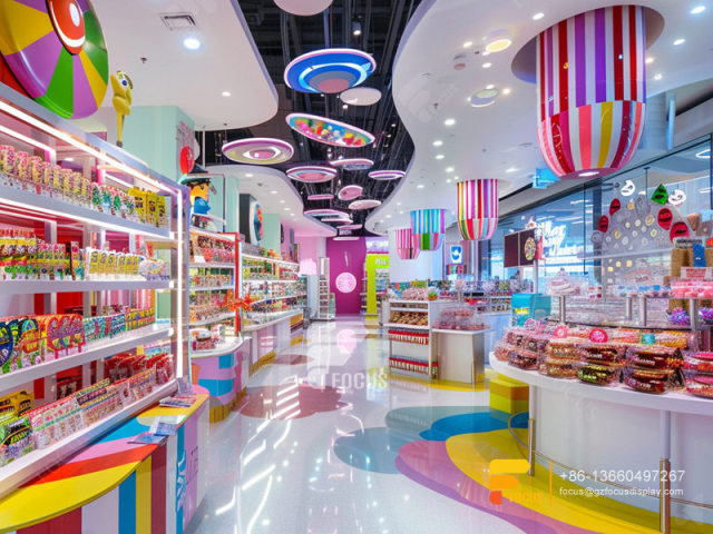 Custom Chocolate Candy Display Sweet Shop Interior Design