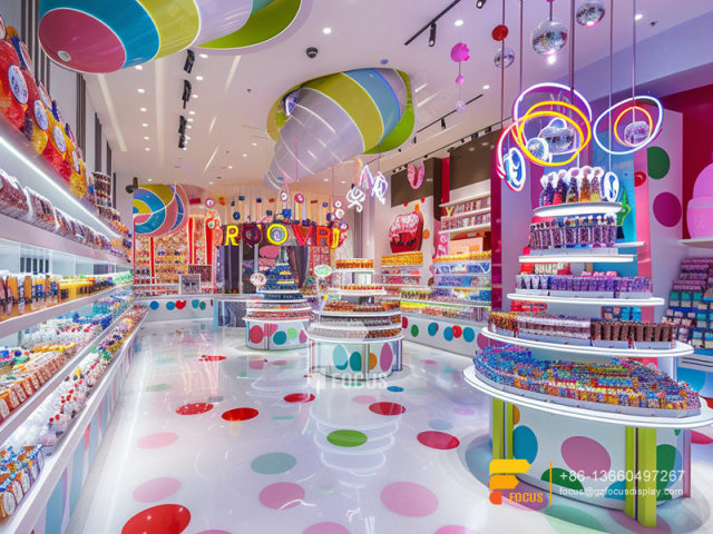 Glass Candy Display Lollipop Sweet Shop Chocolate Cabinet