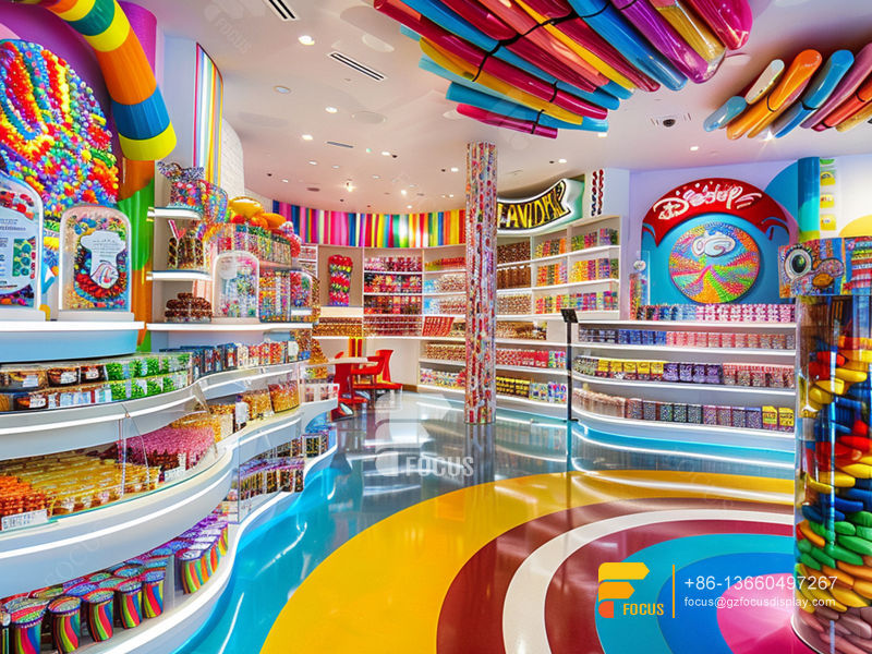 Sweet Shop Interior Design Snacks Rack Nuts Shop Decor
