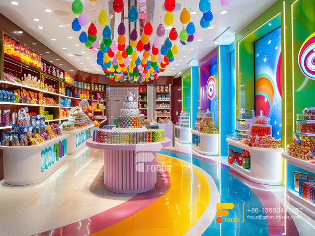 Candy Display Shelving Chocolate Shops Sweet Shop Counter Design
