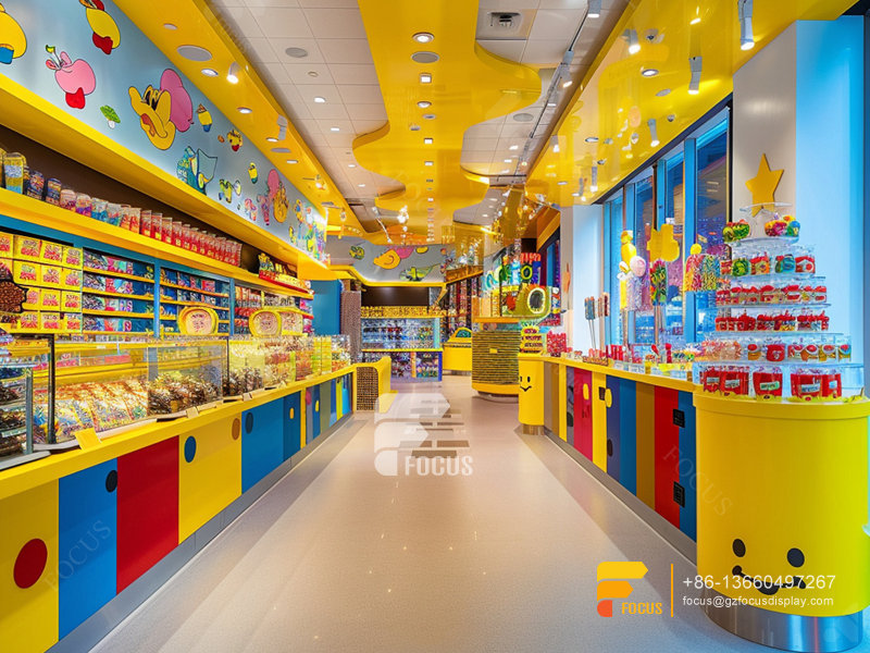 Custom Snack Food Display Racks Lollipop Sweet Shop