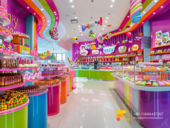 Custom Cotton Candy Rack Retail Snack Display Sweet Store
