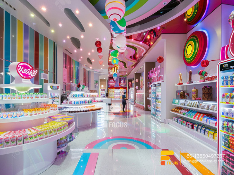 Custom Snack Shops Modern Sweet Shop Counter Design