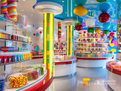 Candy Rack Shelves Chocolate Counter Sweet Shop Display