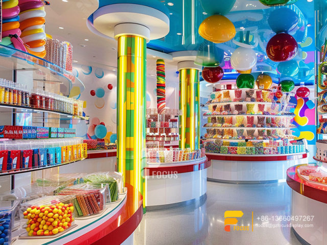 Candy Rack Shelves Chocolate Counter Sweet Shop Display