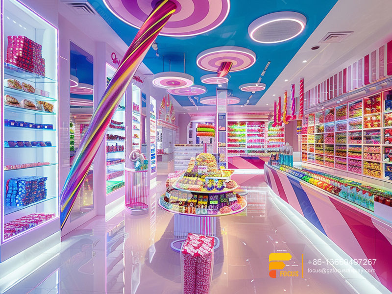 Bulk Candy Display Cases Snack Store Design Chocolate Shop Decoration