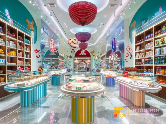 Sweet Shop Display Counter Chocolate Counter Cotton Candy Rack