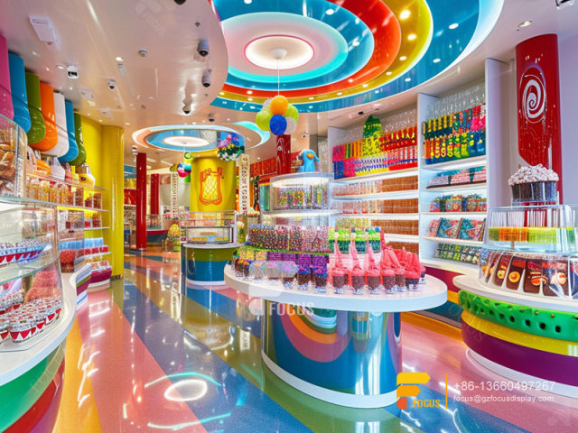 Sweet Shop Interior Design Snacks Rack Nuts Shop Decor