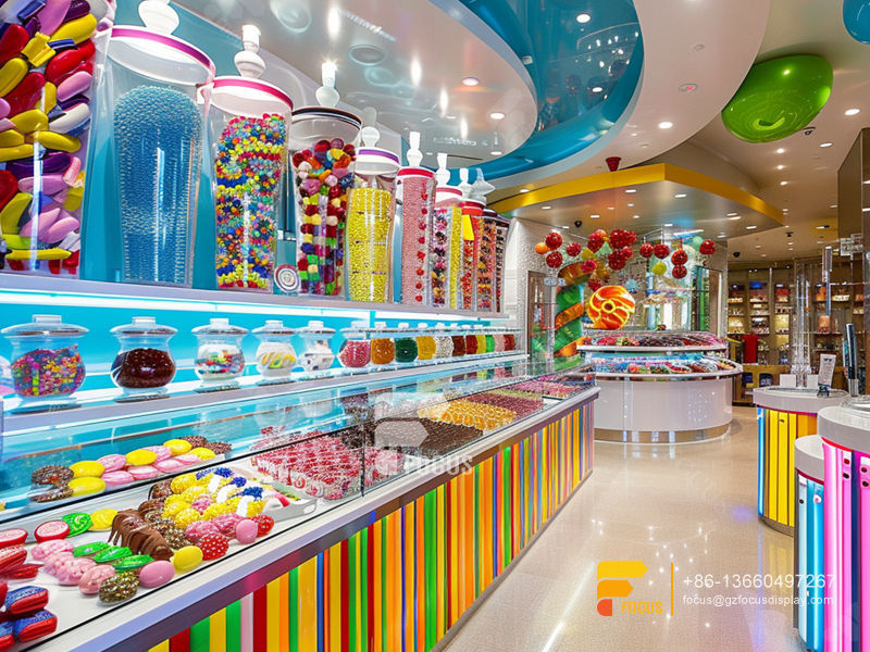 Candy Stand Snack Display Shelves Chocolate Glass Counter