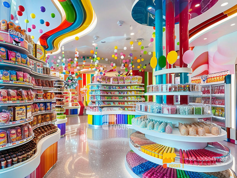 Sweet Shop Interior Design Snacks Rack Nuts Shop Decor