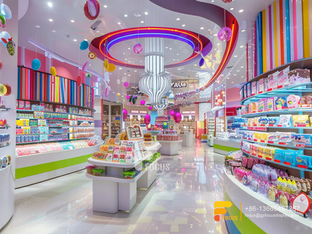 Glass Candy Display Lollipop Sweet Shop Chocolate Cabinet
