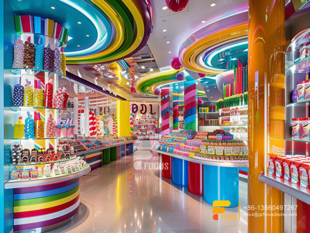 Custom Candy Rack Retail Snack Display Chocolate Shop