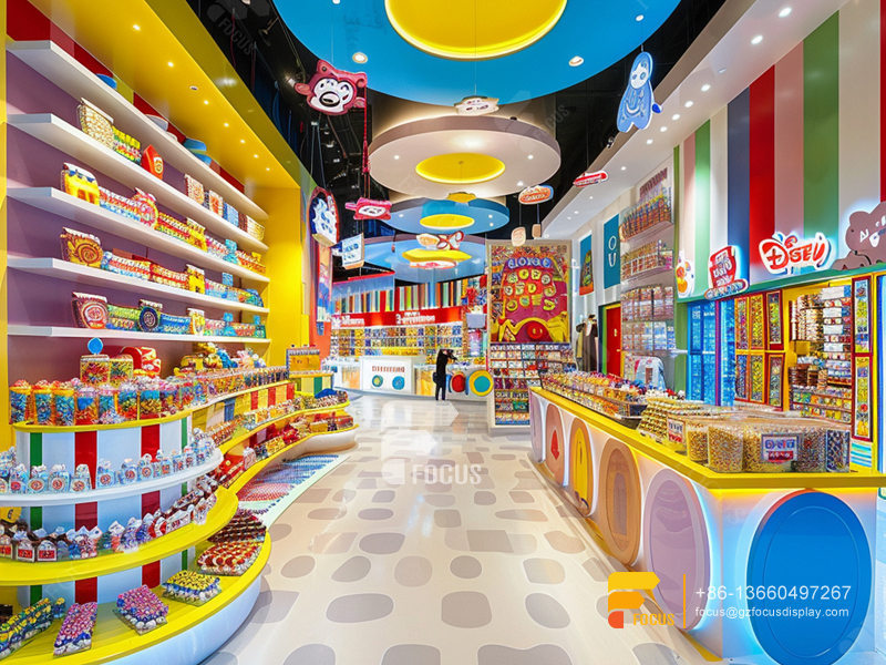 Snacks Display Counter Sweet Shop Interior Design Chocolate Counter