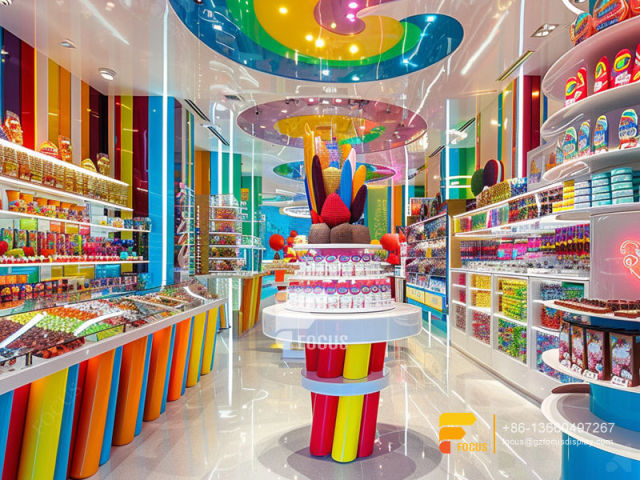 Custom Candy Rack Retail Snack Display Chocolate Shop