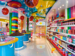 Cotton Candy Stand Holder Retail Snack Display Chocolate Shop
