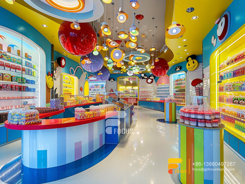 Snack Store Design Chocolate Display Cases Sweet Counter Display