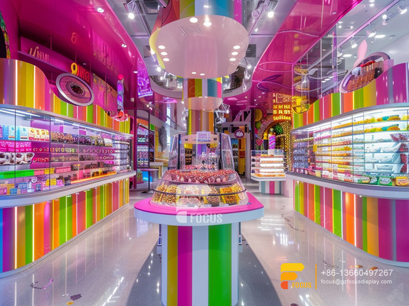 Bulk Candy Display Fixtures Sweet Shop Interior Design Chocolate Showcase