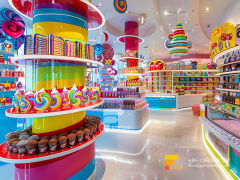 Candy Store Display Snacks Rack Sweet Shop Counter Design