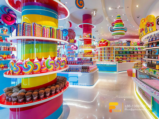 Candy Store Display Snacks Rack Sweet Shop Counter Design