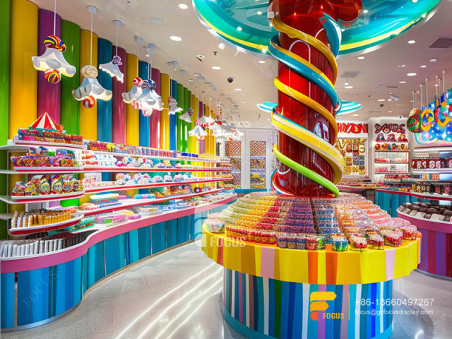 Candy Shelf Rack Snack Display Case Sweet Shop Shelving