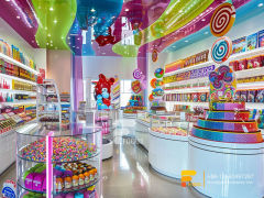 Candy Stand Snack Display Shelves Chocolate Glass Counter