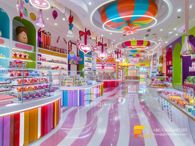 Bulk Candy Display Cases Snack Store Design Chocolate Shop Decoration