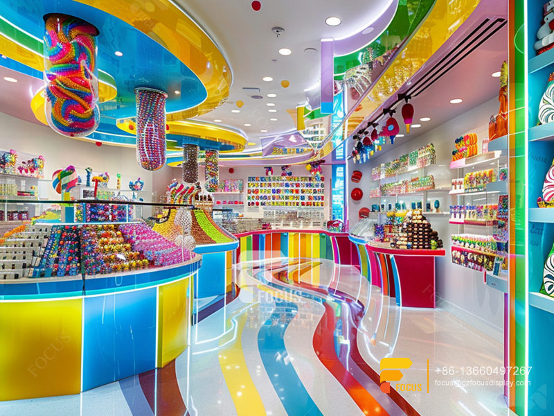 Custom Candy Cabinet Lollipop Sweet Shop Nut Shop Display