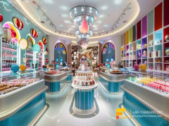 Custom Sugar Sweet Shop Snack Displays Chocolate Shelf