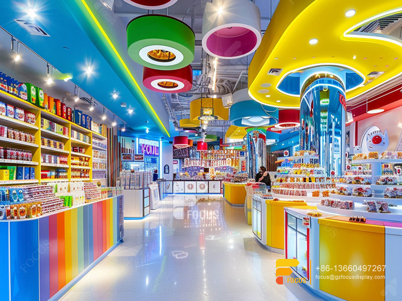 Snack Display Shelves Mix Sweet Shop Candy Store Design
