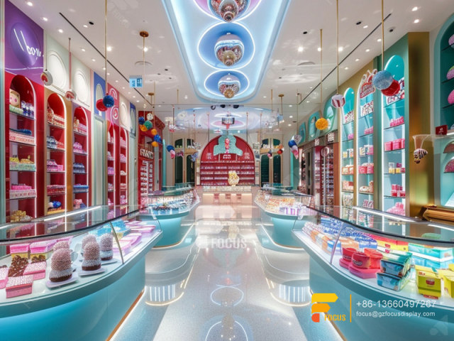 Sweets Candy Store Snack Display Shelf Chocolate Cabinet
