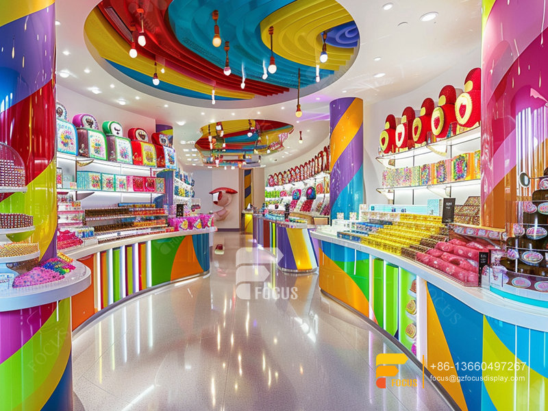 Candy Stand Snack Display Shelves Chocolate Glass Counter