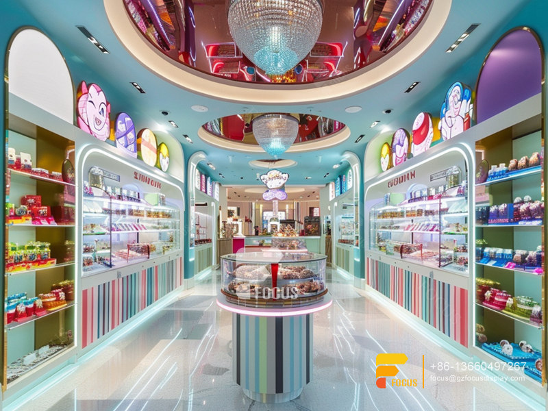 Sweets Candy Store Snack Display Shelf Chocolate Cabinet